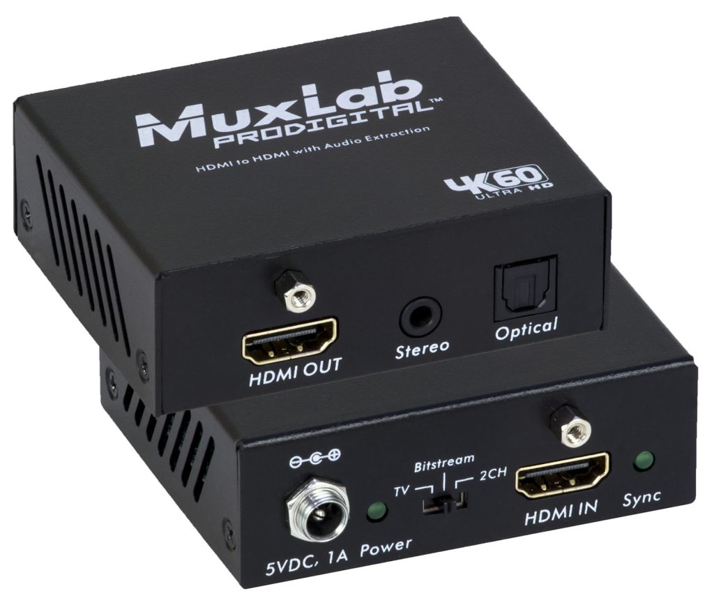 HDMI to HDMI with Audio Extraction, 4K/60