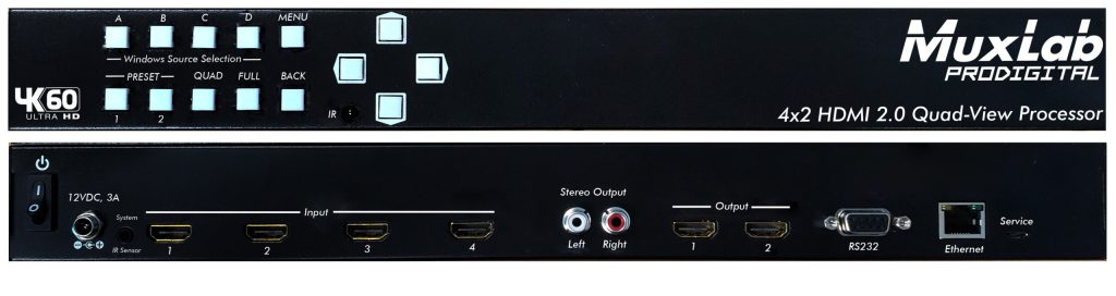 4x2 HDMI 2.0 Quad-View Processor